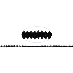 144570300523 Cordón botón, Espinela (negra) AA+, facetado, 01 x 03mm (33cm) | Marco Schreier