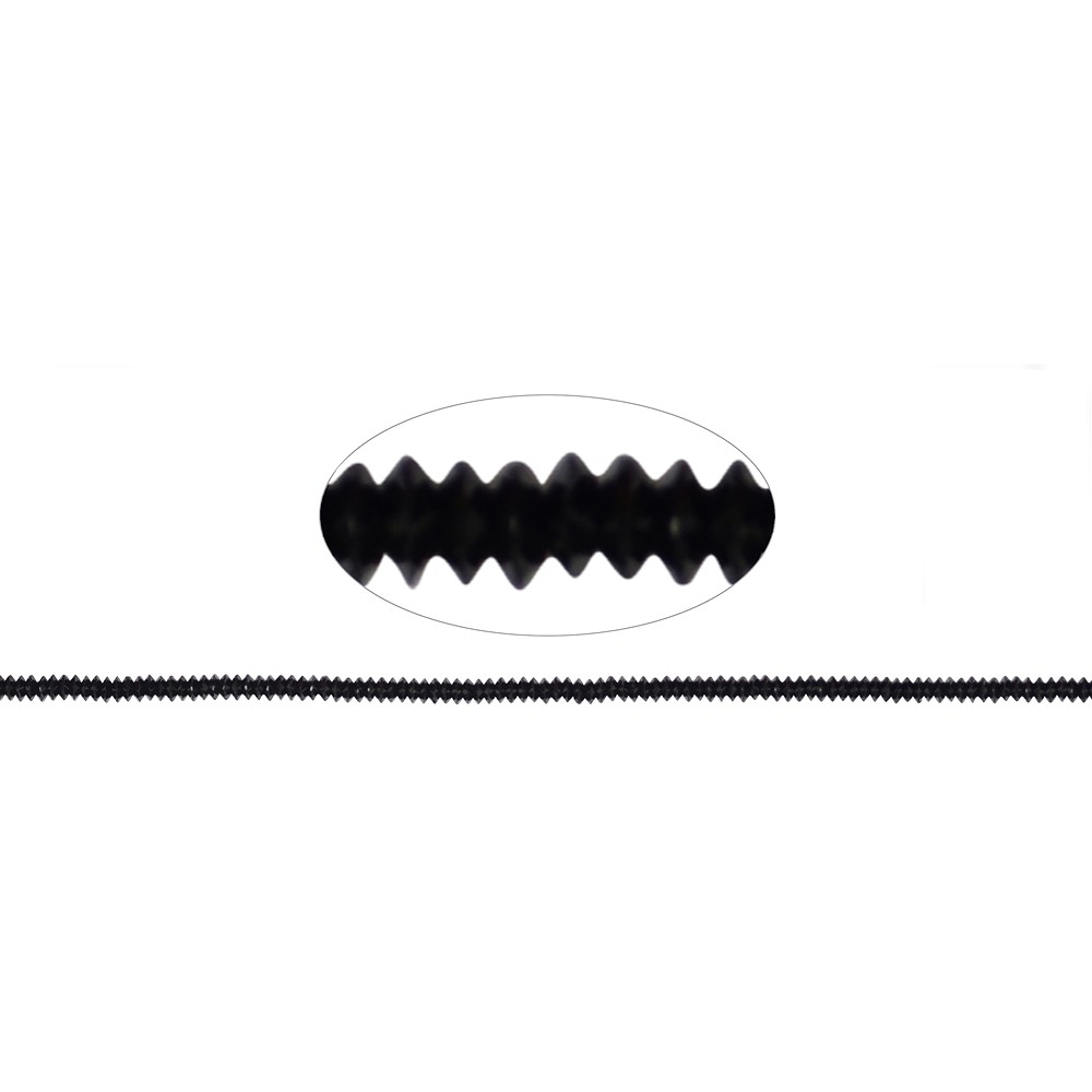 Strang Button, Spinell (schwarz) AA+, facettiert, 01 x 03mm (33cm) | Marco Schreier
