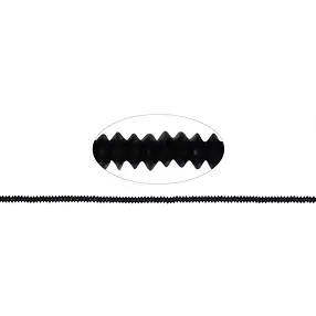 Rang de colliers, Spinelle (noir) AA+, facetté, 01 x 03mm (33cm) | Marco Schreier