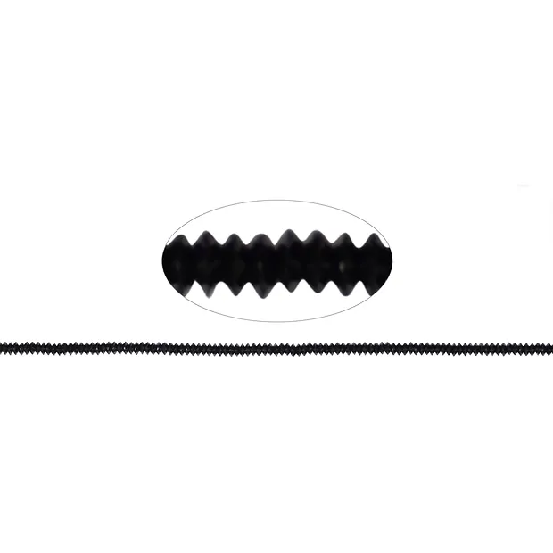 Cordón botón, Espinela (negra) AA+, facetado, 01 x 03mm (33cm) | Marco Schreier