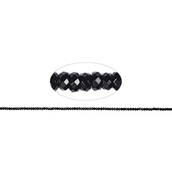 144570325120 Rang de collier, Boutons, Spinelle (noir), facettes, 01,5 x 02mm | Marco Schreier