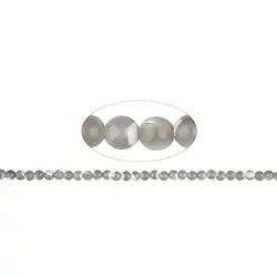 144580100520 Rang de collier boules, nacre (gris/blanc), 06mm | Marco Schreier