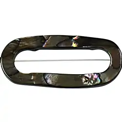 144580803720 Cornice ovale a filo, Madreperla argento chiaro (colorata), 40 x 27 mm | Marco Schreier