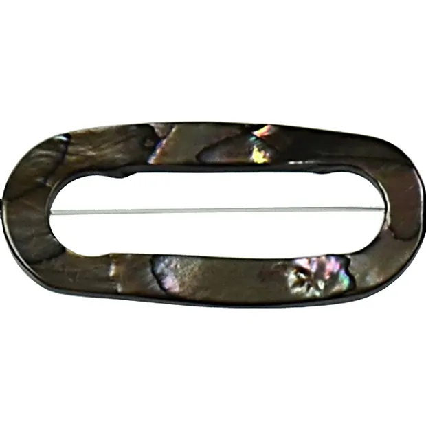 Rangs de colliers cadre ovale, nacre argent clair (teintée), 40 x 27mm | Marco Schreier