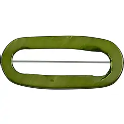 144580803722 Marco de varilla oval, Madre Perla (Nácar) verde kiwi (teñido), 40 x 27mm | Marco Schreier