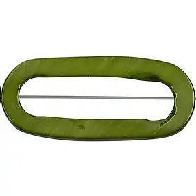 Rang de colliers cadre ovale, nacre vert kiwi (teintée), 40 x 27mm | Marco Schreier