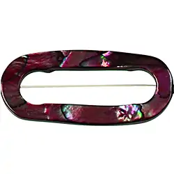 144580803724 Rang de colliers cadre ovale, nacre rouge framboise (teintée), 40 x 27mm | Marco Schreier