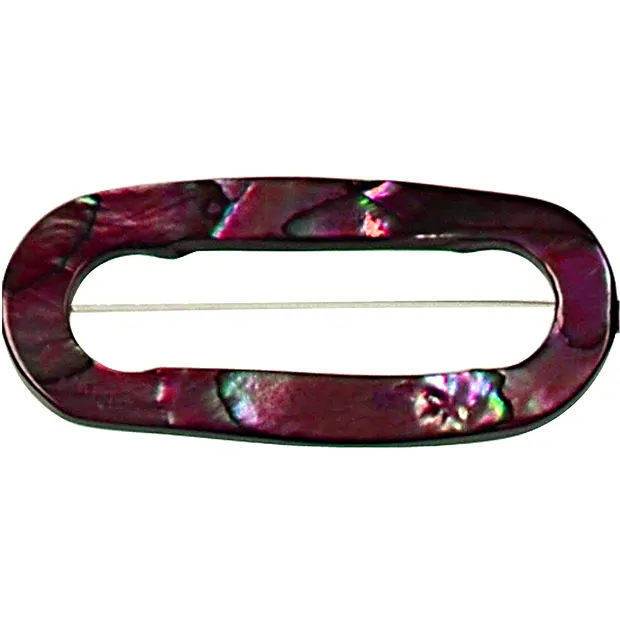 Strang Rahmen oval, Perlmutt himbeerrot (gef.), 40 x 27mm | Marco Schreier