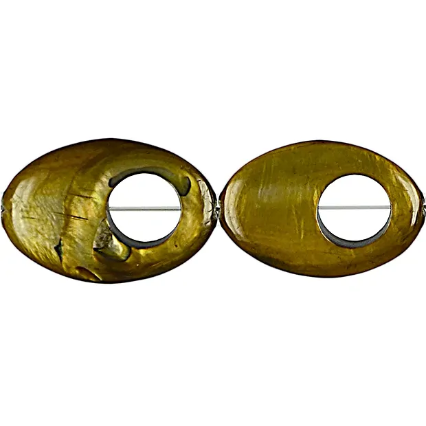 Madreperla Oro (colorata), "occhio di pesce", 30 x 20 mm | Marco Schreier