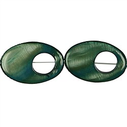 144580803822 filo di Madreperla Turchese (colorata), &quot;occhio di pesce&quot;, 30 x 20 mm | Marco Schreier