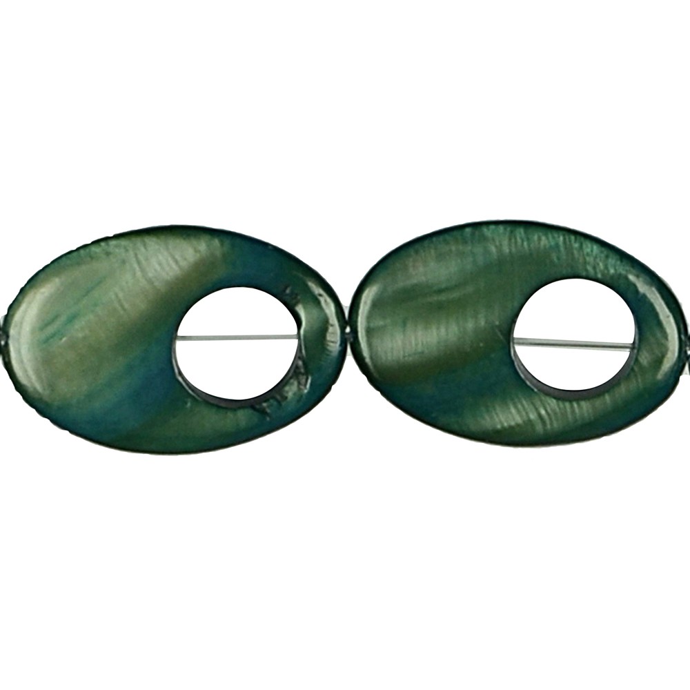 filo di Madreperla Turchese (colorata), "occhio di pesce", 30 x 20 mm | Marco Schreier