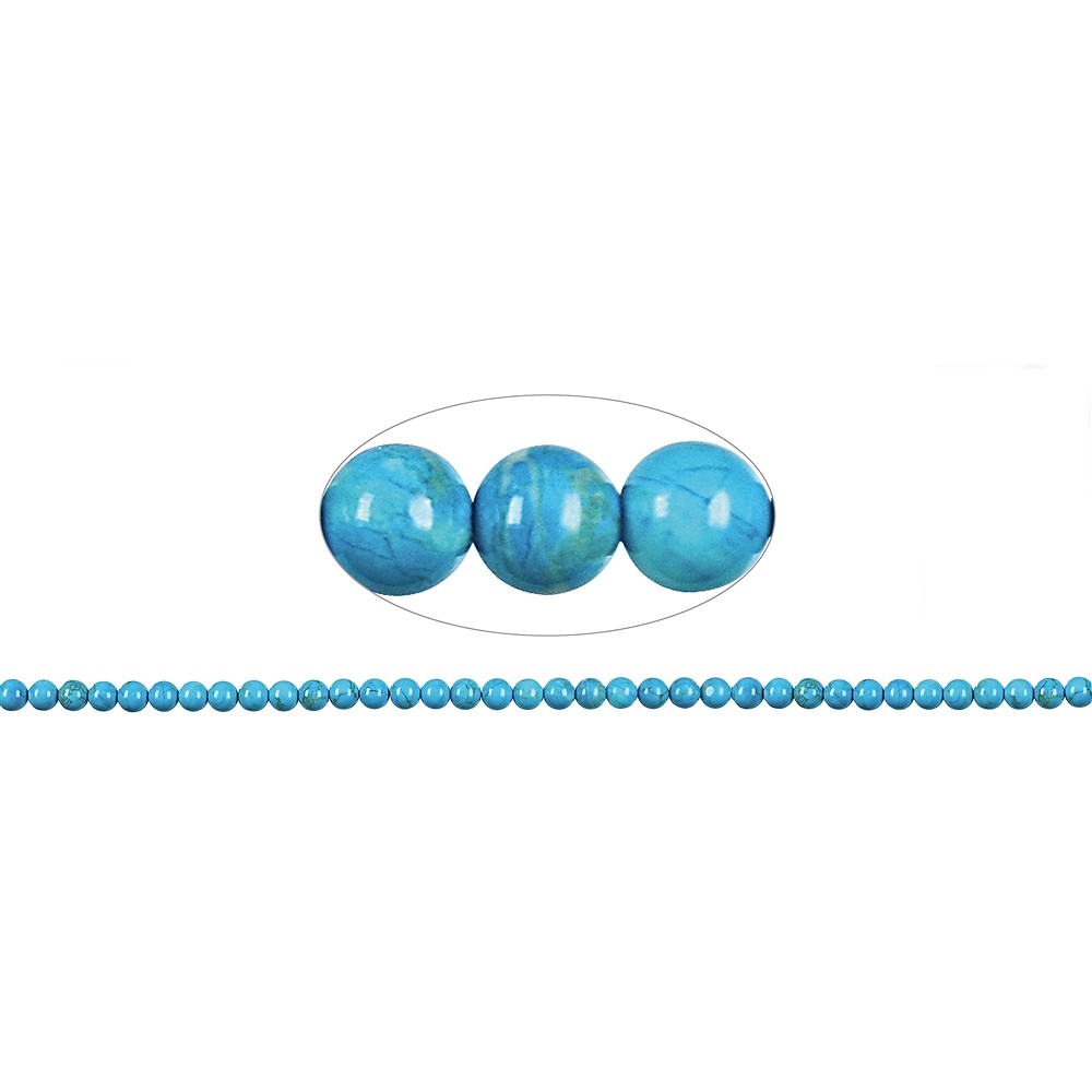 Rang de collier boules, turquénite (Magnésite colorée), 02mm | Marco Schreier
