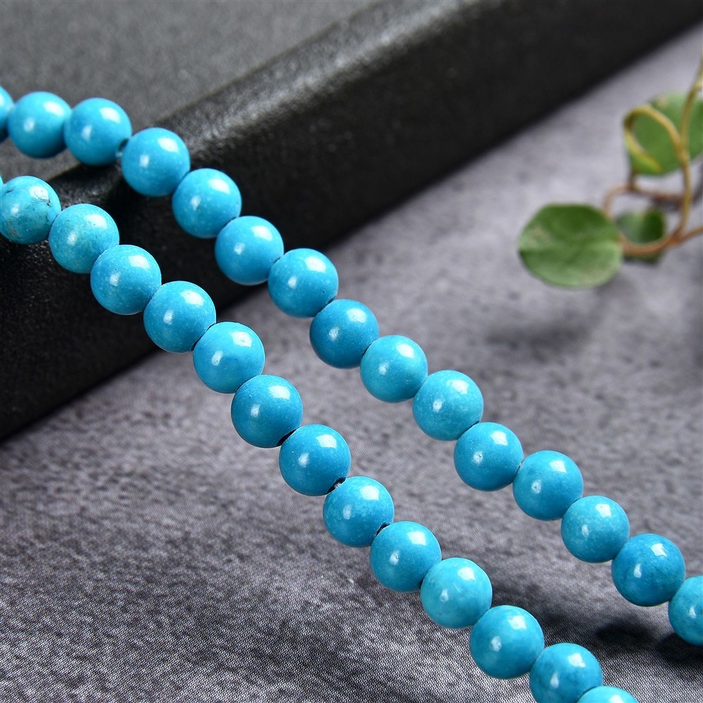 Rang de collier boules, turquénite (Magnésite colorée), 04mm | Marco Schreier