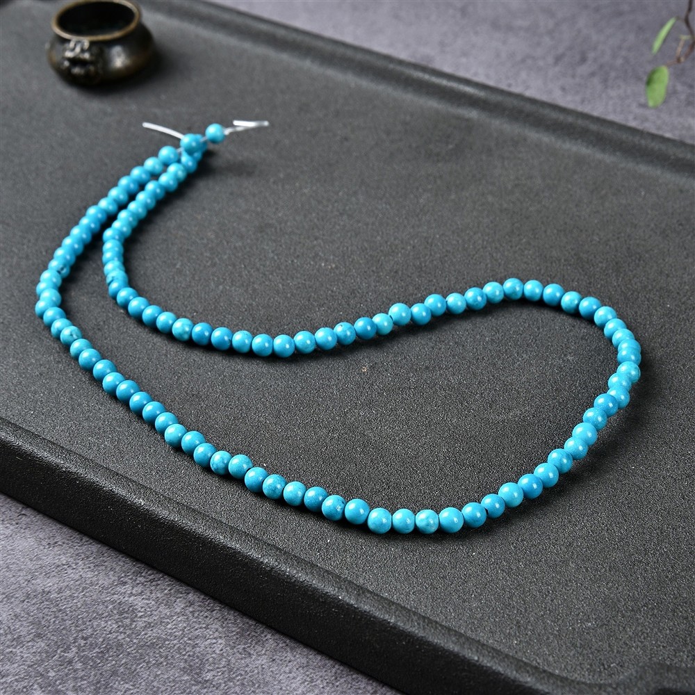 Rang de collier boules, turquénite (Magnésite colorée), 04mm | Marco Schreier