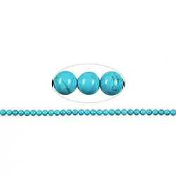 144600100520 Rang de collier boules, turquénite (Magnésite colorée), 06mm | Marco Schreier