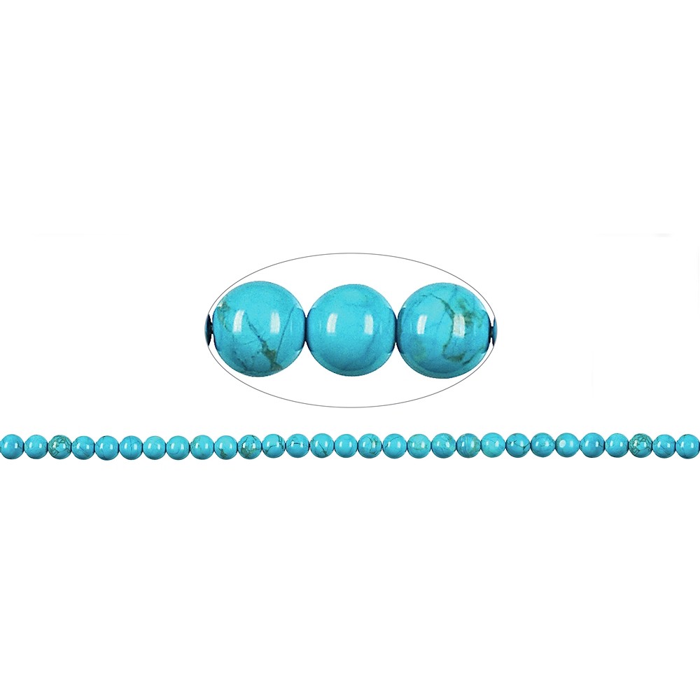String Beads, Turquenite (Magnesite colored), 06mm | Marco Schreier