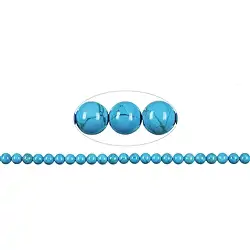 144600100720 Rang de collier boules, turquénite (Magnésite colorée), 08mm | Marco Schreier