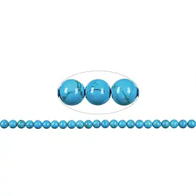 String Beads, Turquenite (Magnesite colored), 08mm | Marco Schreier