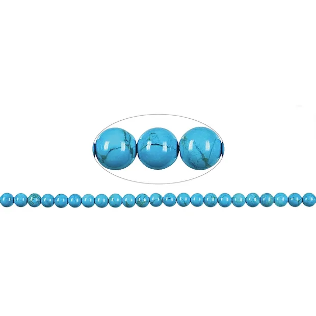 Strang Kugeln, Turquenit (Magnesit gefärbt), 08mm | Marco Schreier