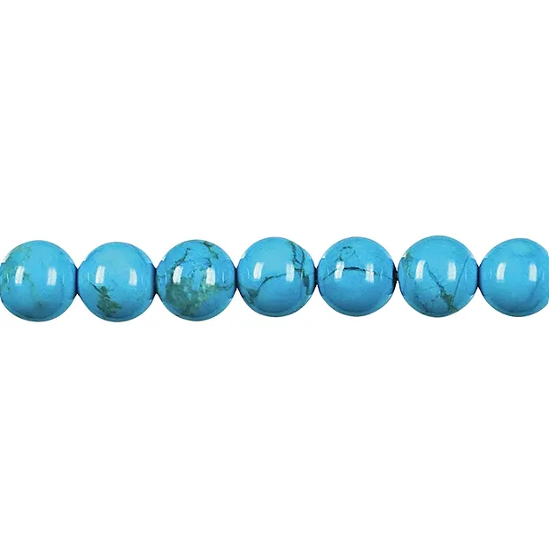 Strang Kugeln, Turquenit (Magnesit gefärbt), 10mm | Marco Schreier