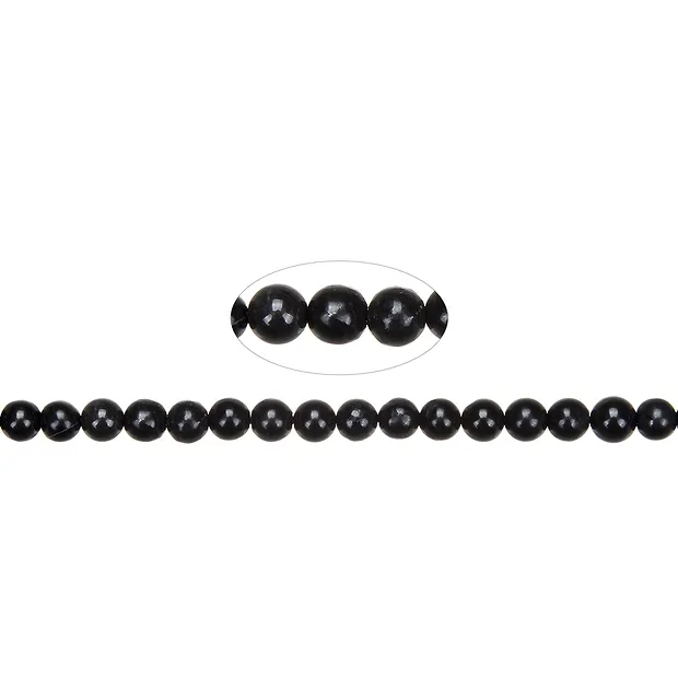 Strang Kugeln, Pyrit in Schiefer, 06mm | Edelsteine, Heilsteine & Schmuck-Handel