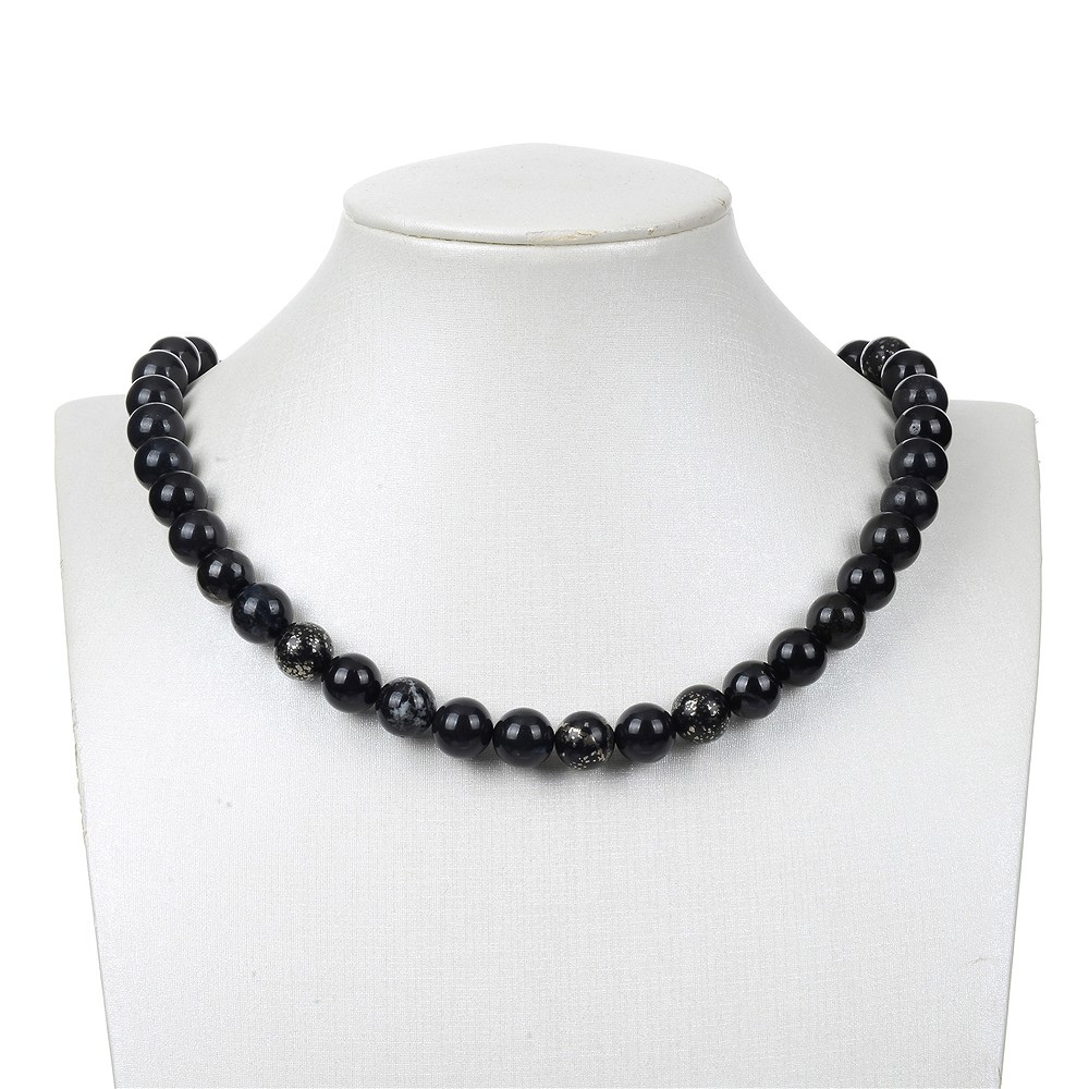 Strang Kugeln, Pyrit in Schiefer, 10mm | Edelsteine, Heilsteine & Schmuck-Handel