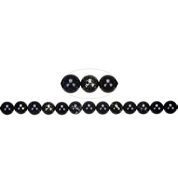 144610100920 String Beads, Pyrite in slate, 10mm | wholesaler gems, healing stones & jewelry