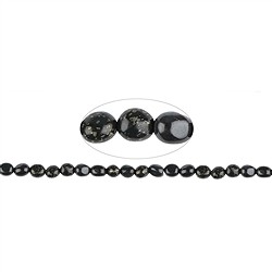 144610602320 Filo di pepite, Pirite in ardesia, 10 x 08 mm (39 cm) | Marco Schreier