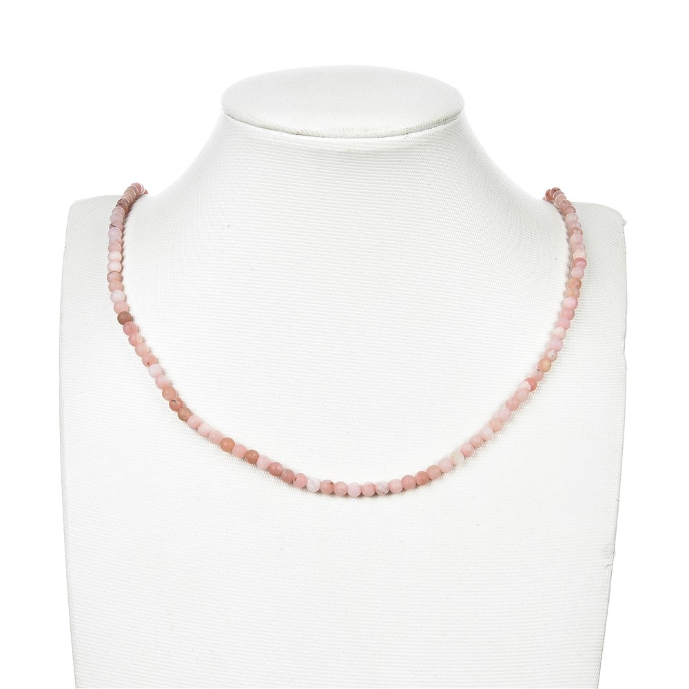 String Beads, Andean Opal (pink), matt, 04mm | wholesaler gems & healing stones