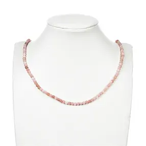 String Beads, Andean Opal (pink), matt, 04mm | wholesaler gems & healing stones