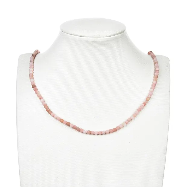 String Beads, Andean Opal (pink), matt, 04mm | wholesaler gems & healing stones
