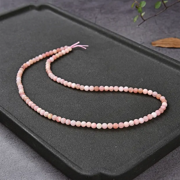 Strang Kugeln, Andenopal (pink), matt, 04mm | Edelsteine, Heilsteine & Schmuck