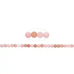 144670100310 Rang de colliers boules, opale des Andes (rose), mat, 04mm | Marco Schreier