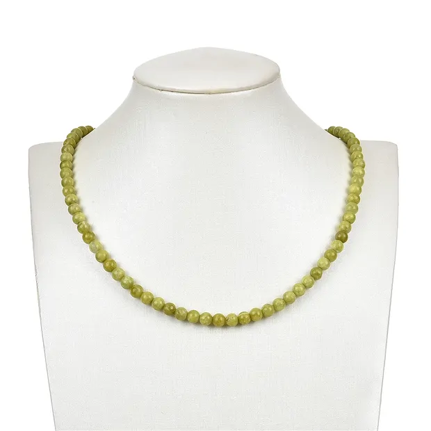 Rang de collier boules, opale (opale pistache A), 06mm (39cm) | Marco Schreier