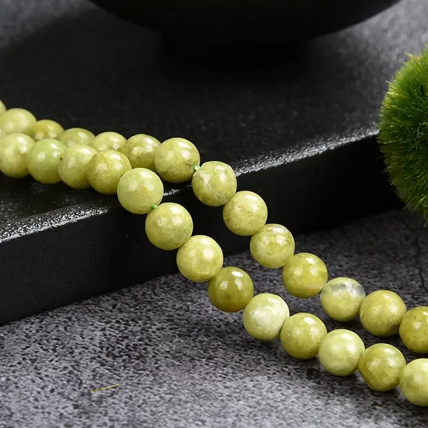 Rang de collier boules, opale (opale pistache A), 06mm (39cm) | Marco Schreier