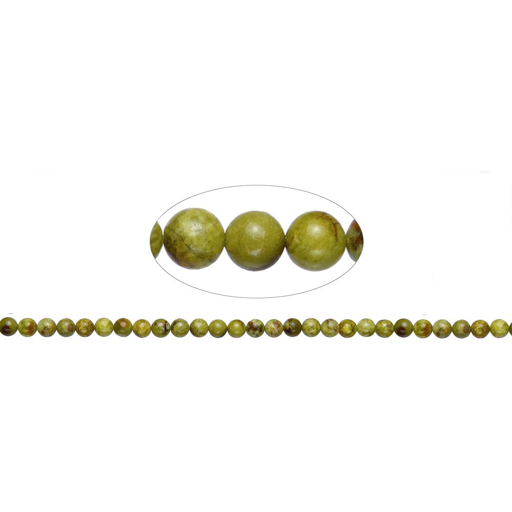 Filo di perline, opale (pistacchio opale B, chiaro), 06 mm (39 cm) | Marco Schreier