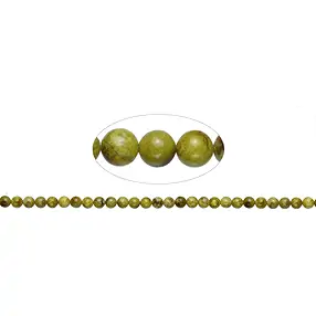 String Beads, opal (pistachio opal B, light), 06mm (39cm) | Marco Schreier