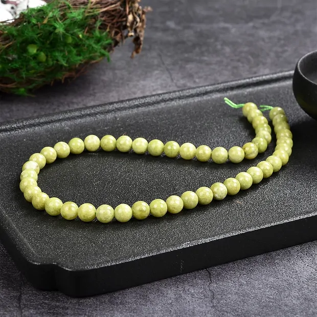 String Beads, Opal (Pistachio Opal A), 08 mm (39cm) | Marco Schreier