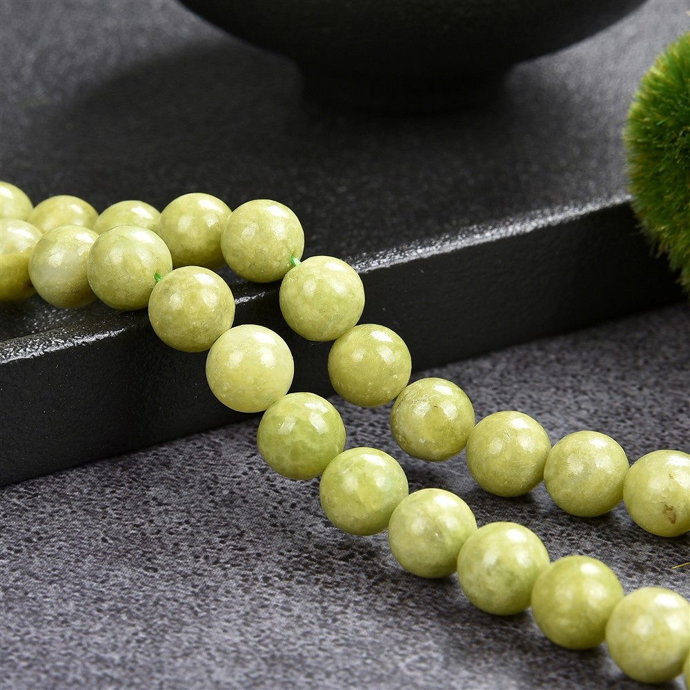 Cuentas preciosas, ópalo (ópalo pistacho A), 08 mm (39 cm) | Marco Schreier