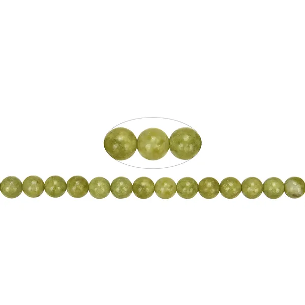 Rang de collier boules, opale (opale pistache A), 08 mm (39cm) | Marco Schreier