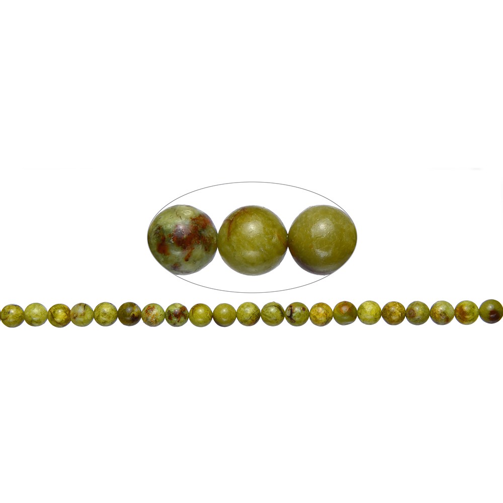 Cuentas preciosas, ópalo (ópalo pistacho de B), 08 mm (39 cm) | Marco Schreier