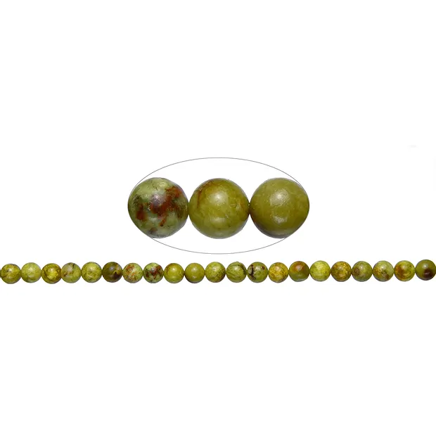 String Beads, Opal (Pistachio opal B), 08 mm (39cm) | Marco Schreier