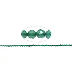 144700104820 Strang Kugeln, Achat (grün), facettiert, 03mm facettiert (39cm) | Marco Schreier