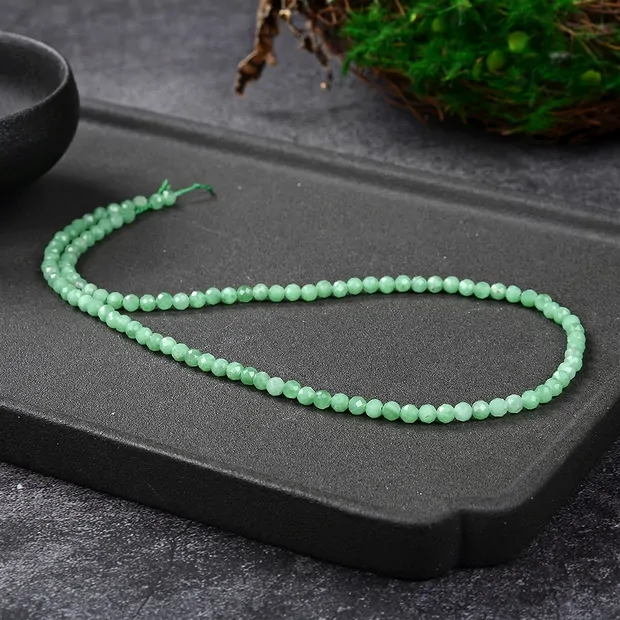 Strang Kugeln, Chrysopal, facettiert, 04mm | GH Edelsteine, Heilsteine & Schmuck