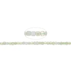 144710210221 Strand cube, chrysopal, faceted, 02 x 02 x 02mm (39cm) | Marco Schreier