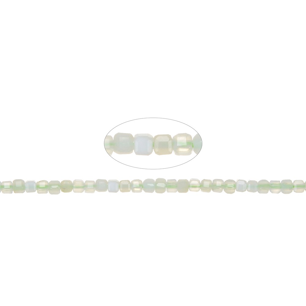 Cubo de filamento, crisopal, facetado, 02 x 02 x 02mm (39cm) | Marco Schreier