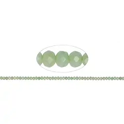 144710318020 Button strand, chrysopal, faceted, 02 x 03mm | wholesaler gems & healing stones
