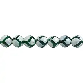 Cuentas preciosas Ágata verde (teñida) facetada, 10mm | Marco Schreier