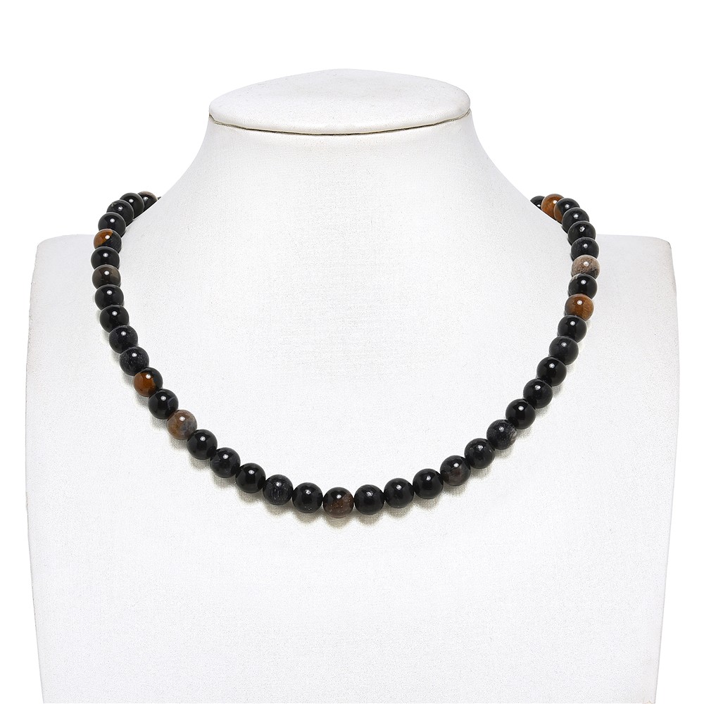 Rang de colliers boules, Bois silicofié (noir), 08mm  | Marco Schreier