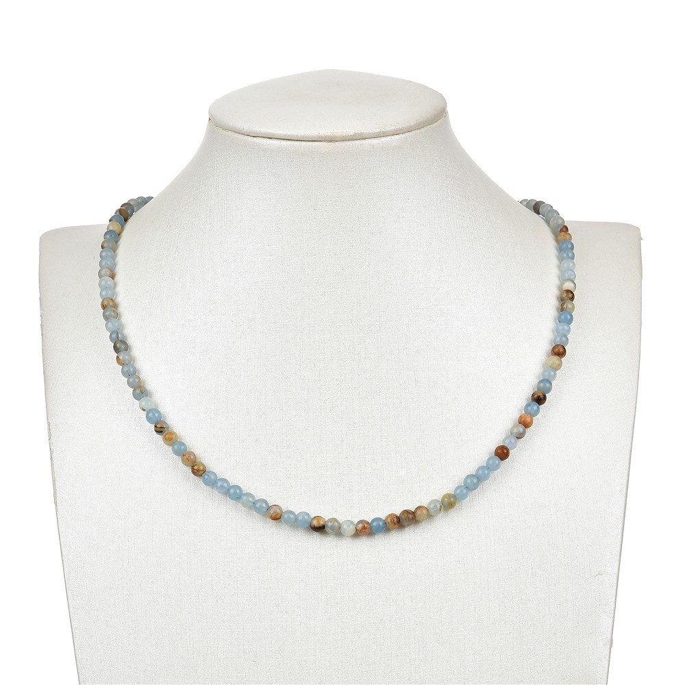 Filo di perline, aragonite (blu), 04 mm (39 cm) | Marco Schreier